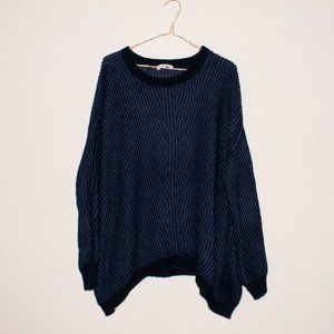 American Eagle Navy Blue Oversized Sweater